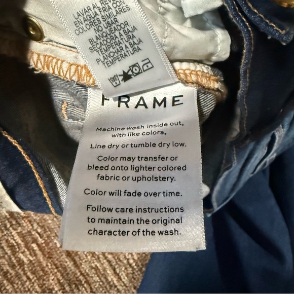 NWOT Frame Denim Le High Skinny Stagger Raw Hem Jeans Cropped Medium Wash 27 - Picture 10 of 10